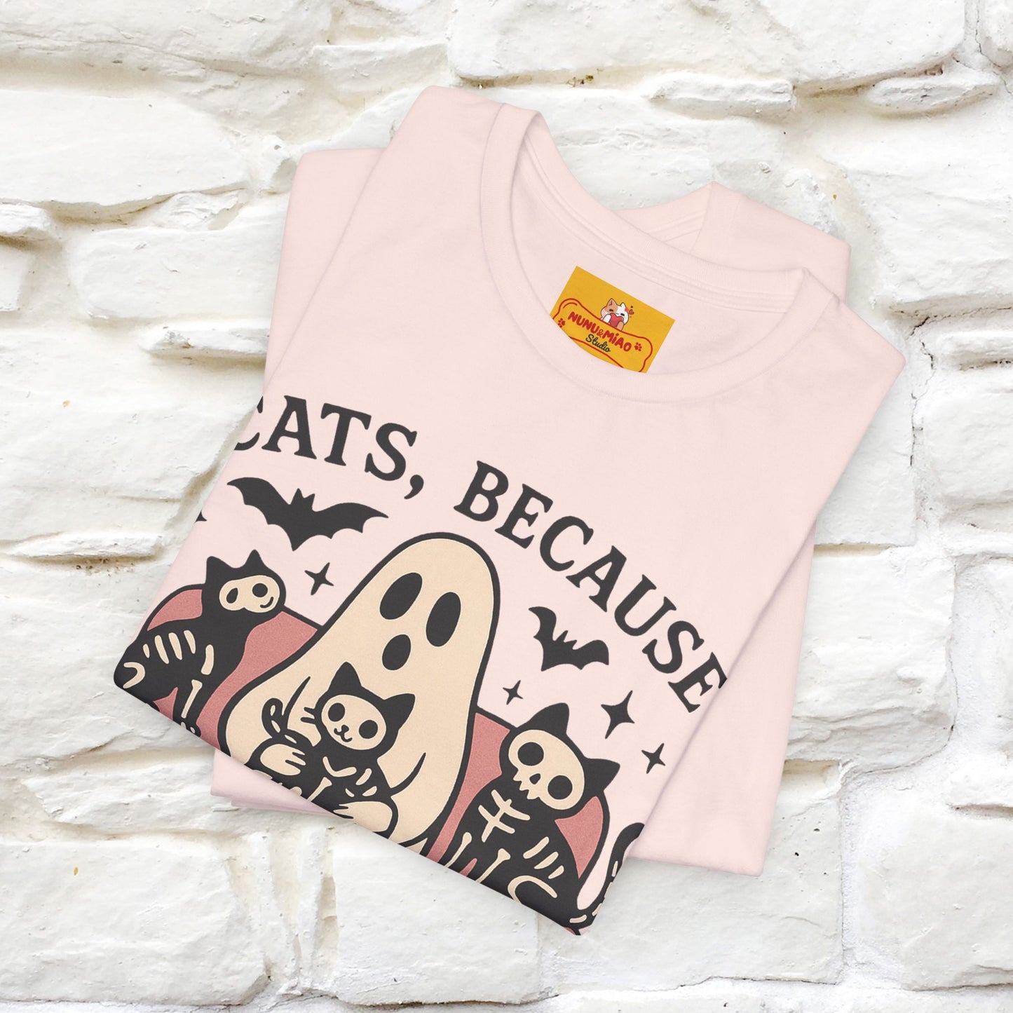 "Cat Because People Are Creepy" Halloween Cat T-shirt |Nunu&Miao Studio - Nunu&Miao Studio