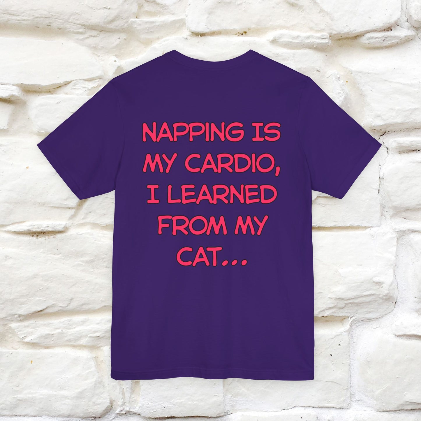 "Napping Is My Cardio, I Learned From My Cat…" Funny Cat T-shirt | Nunu&Miao Studio - Nunu&Miao Studio