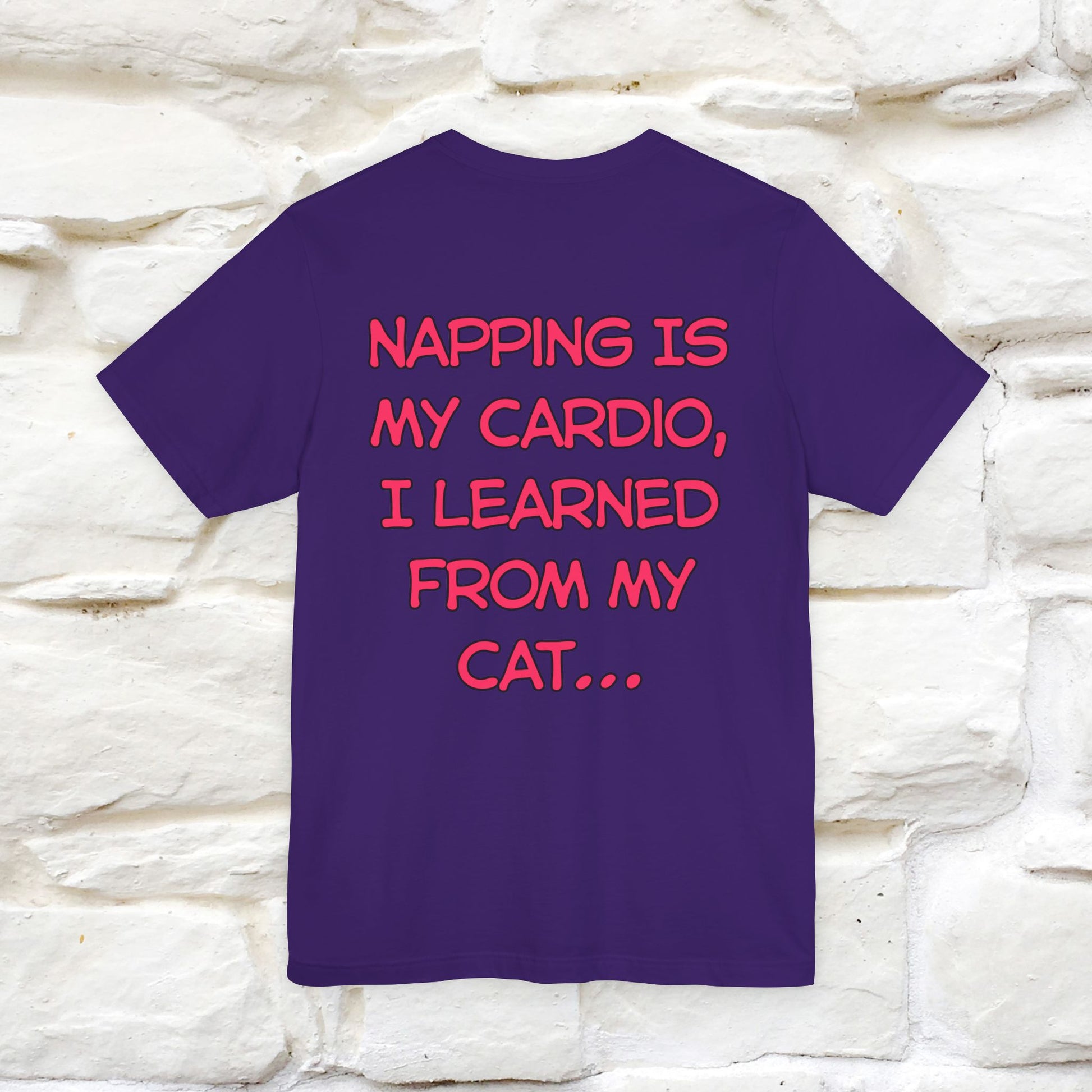"Napping Is My Cardio, I Learned From My Cat…" Funny Cat T-shirt | Nunu&Miao Studio - Nunu&Miao Studio