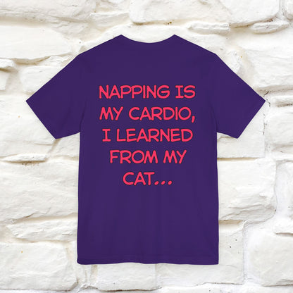 "Napping Is My Cardio, I Learned From My Cat…" Funny Cat T-shirt | Nunu&Miao Studio - Nunu&Miao Studio