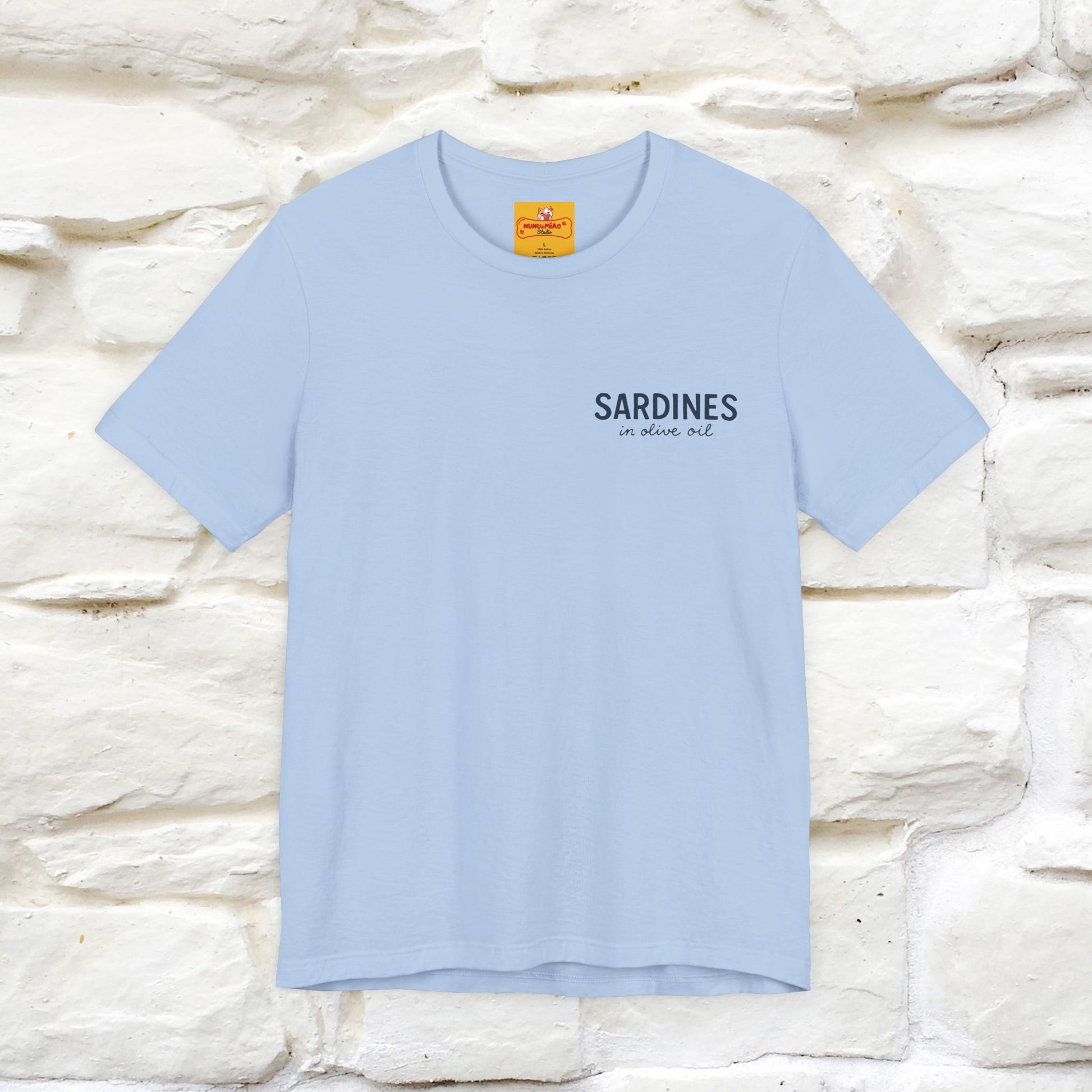 "Sardines In Olive Oil" Cute T-shirt | Front & Back Design|Nunu&Miao Studio - Nunu&Miao Studio