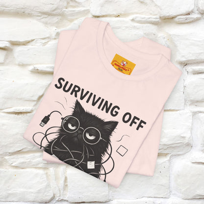 "Surviving Off...Vibes And Broken .. " |Cat T-Shirt | Nunu&Miao Studio - Nunu&Miao Studio