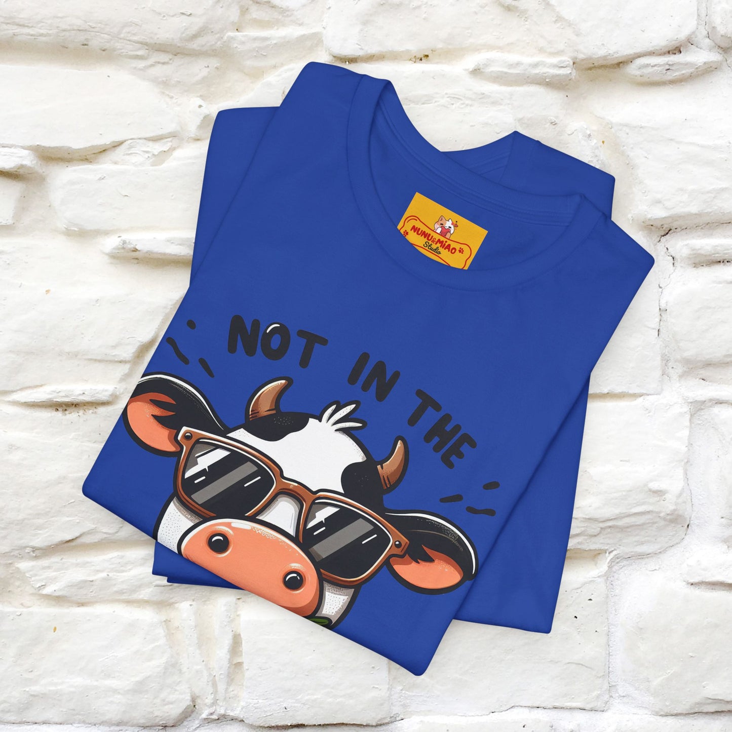 Not In The Moood – Funny Cow Pun T-Shirt | Nunu & Miao Studio - Nunu&Miao Studio