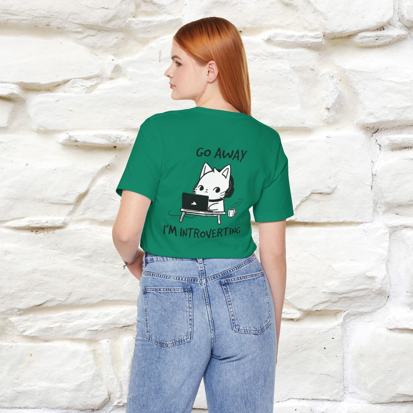 ''Go Away, I’m Introverting'' Cat T-Shirt | Nunu & Miao Studio - Nunu&Miao Studio