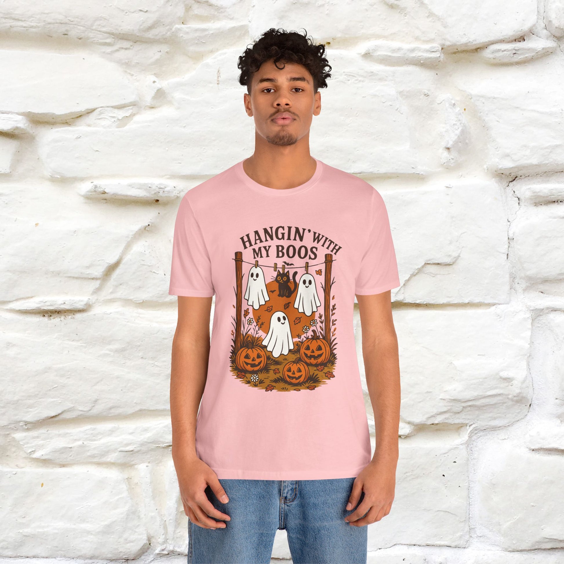 "Hanging With My Boos" Halloween Cat T-shirt |Nunu&Miao Studio - Nunu&Miao Studio