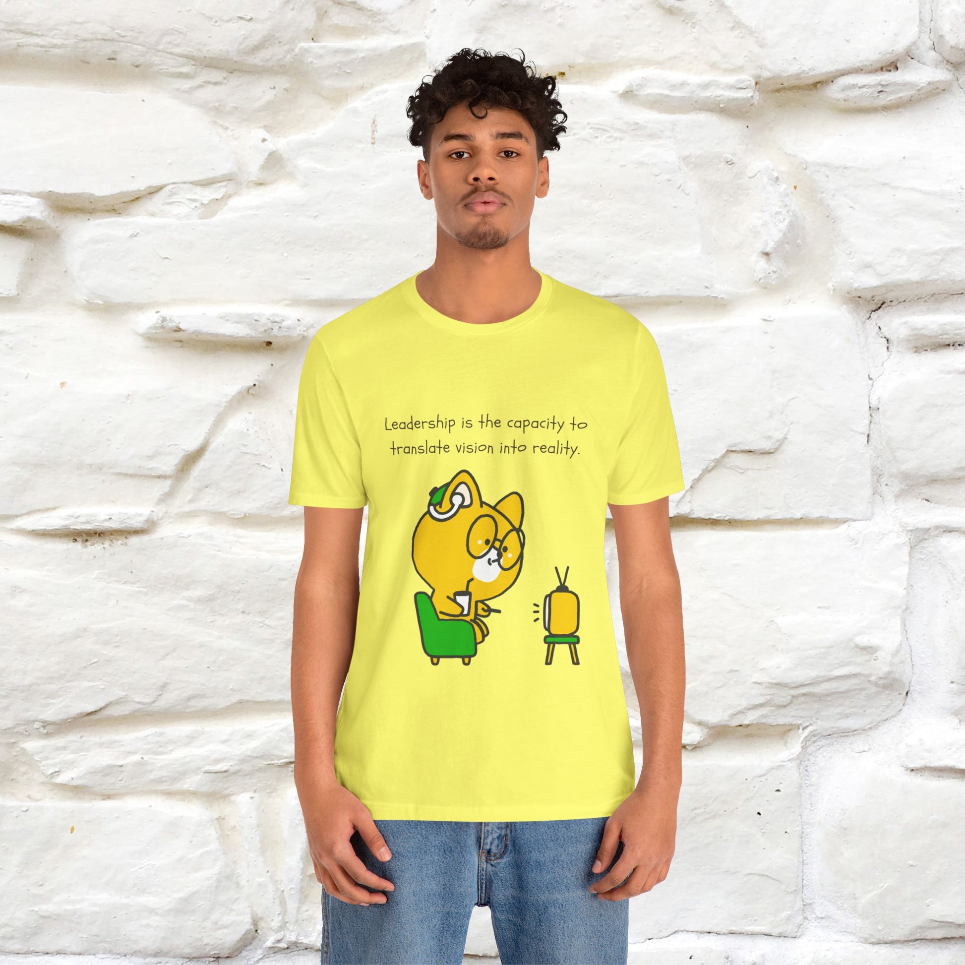 "Leadership Is the Capacity to Translate Vision Into Reality" Cat T-Shirt | Inspiring Cat Shirt for Men & Women | 100% Cotton* 🐾 - Nunu&Miao Studio