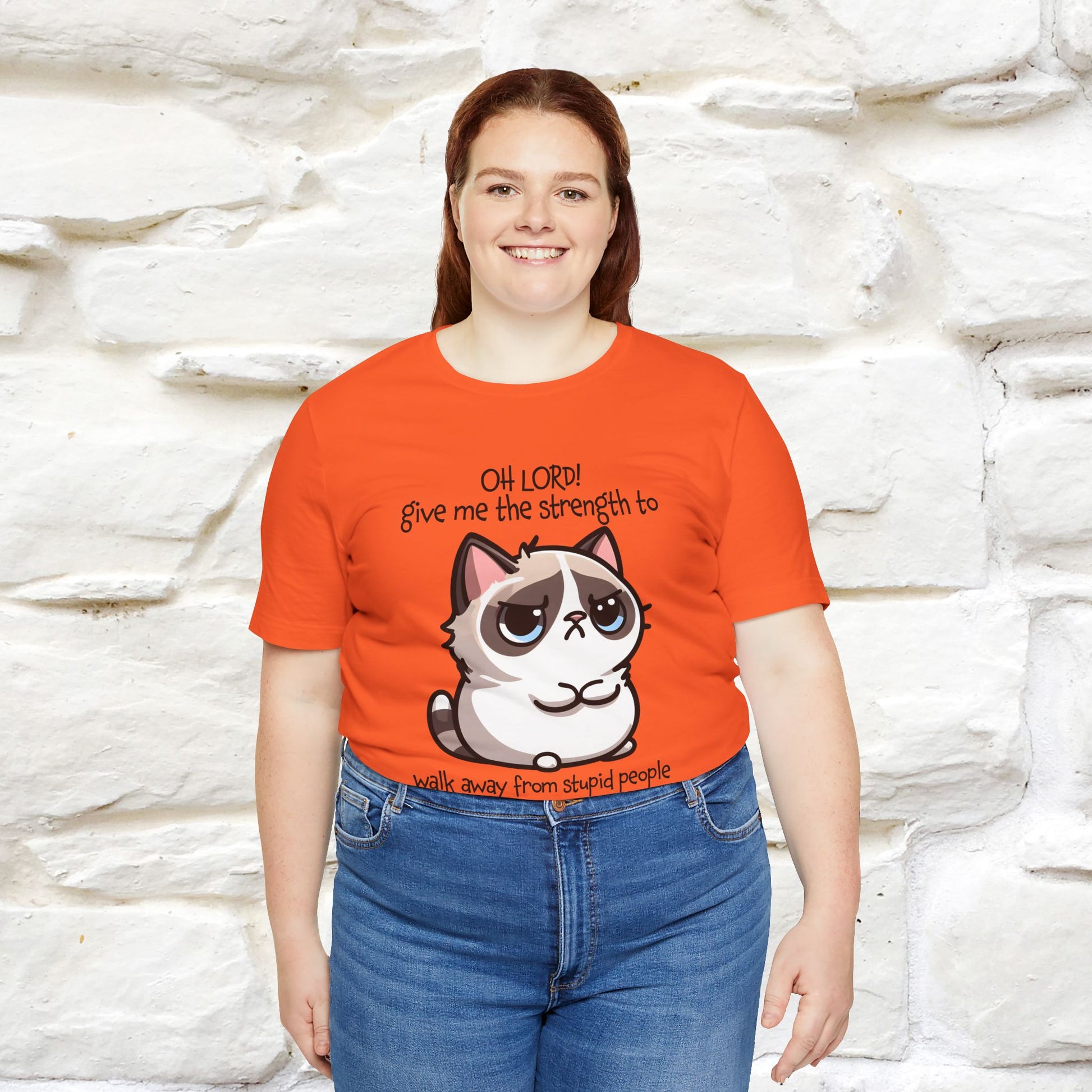 ''Oh Lord! Give Me Strength to ...'' Cat T-Shirt |  | Nunu&Miao Studio - Nunu&Miao Studio