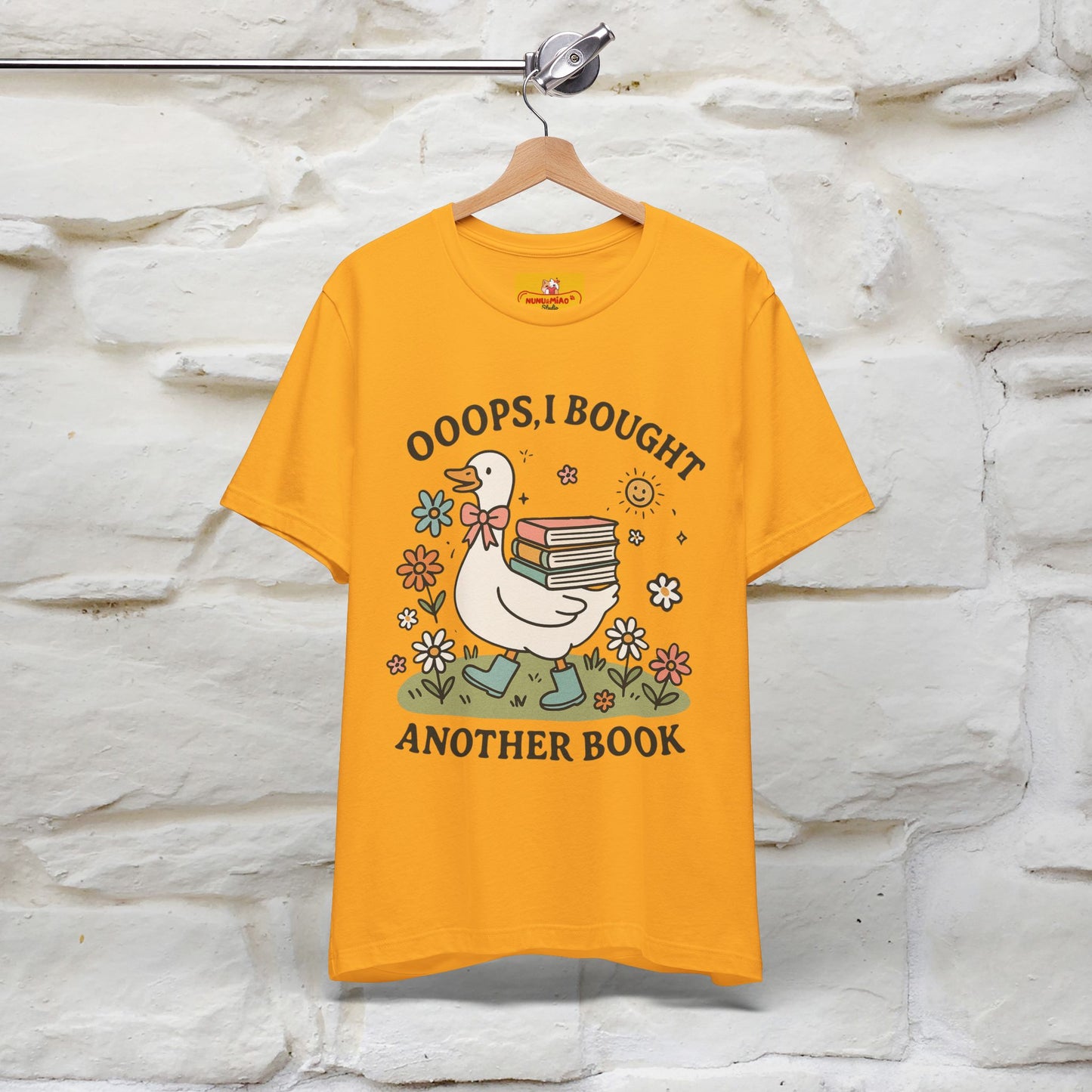 "Oooops I Bought Another Book" Funny Goose T-shirt |Nunu&Miao Studio - Nunu&Miao Studio