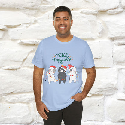 "Natal Magico" Cat T-shirt  |Nunu&Miao Studio - Nunu&Miao Studio