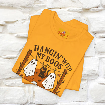 "Hanging With My Boos" Halloween Cat T-shirt |Nunu&Miao Studio - Nunu&Miao Studio