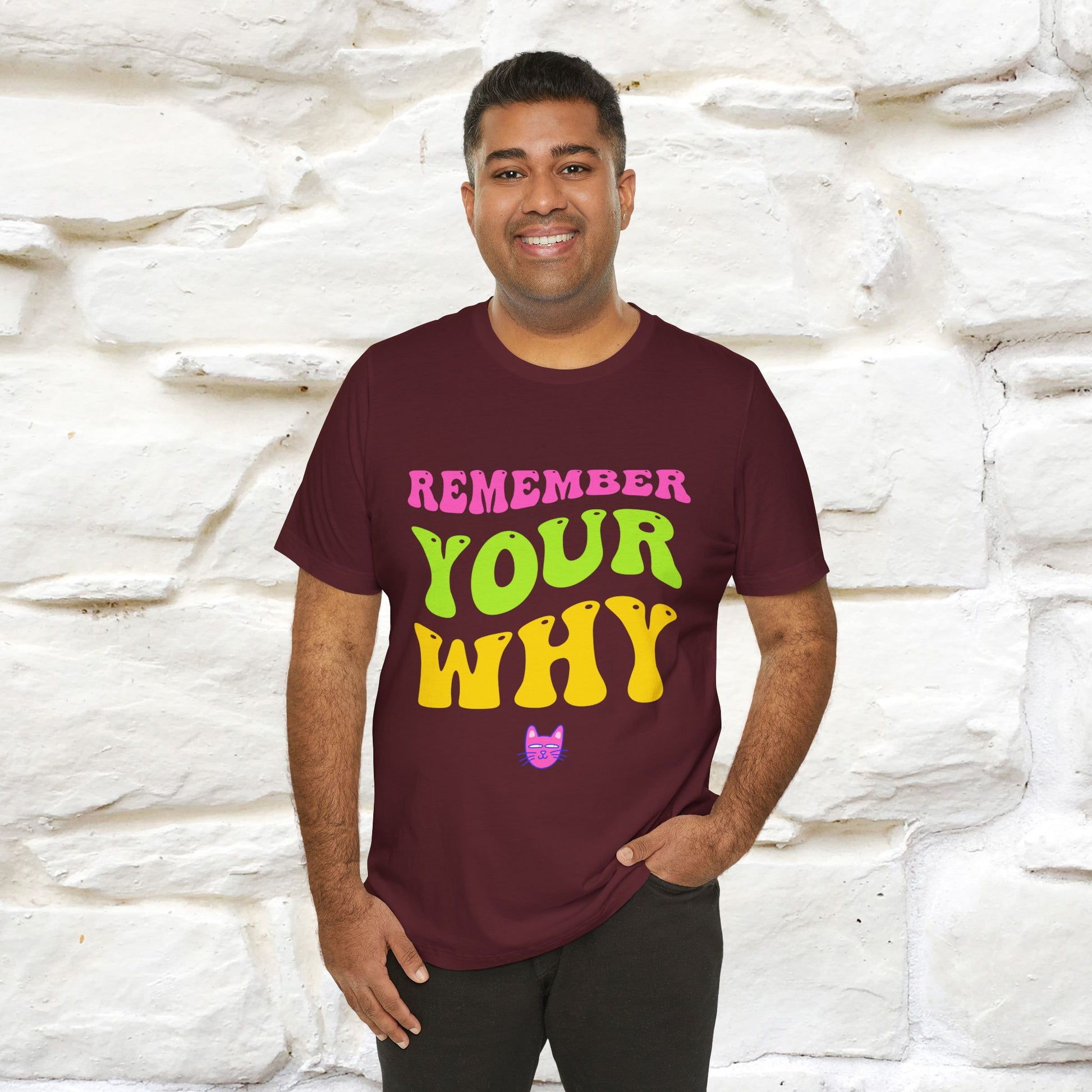 "Remember Your Why" |Cat T-Shirt | Nunu&Miao Studio - Nunu&Miao Studio