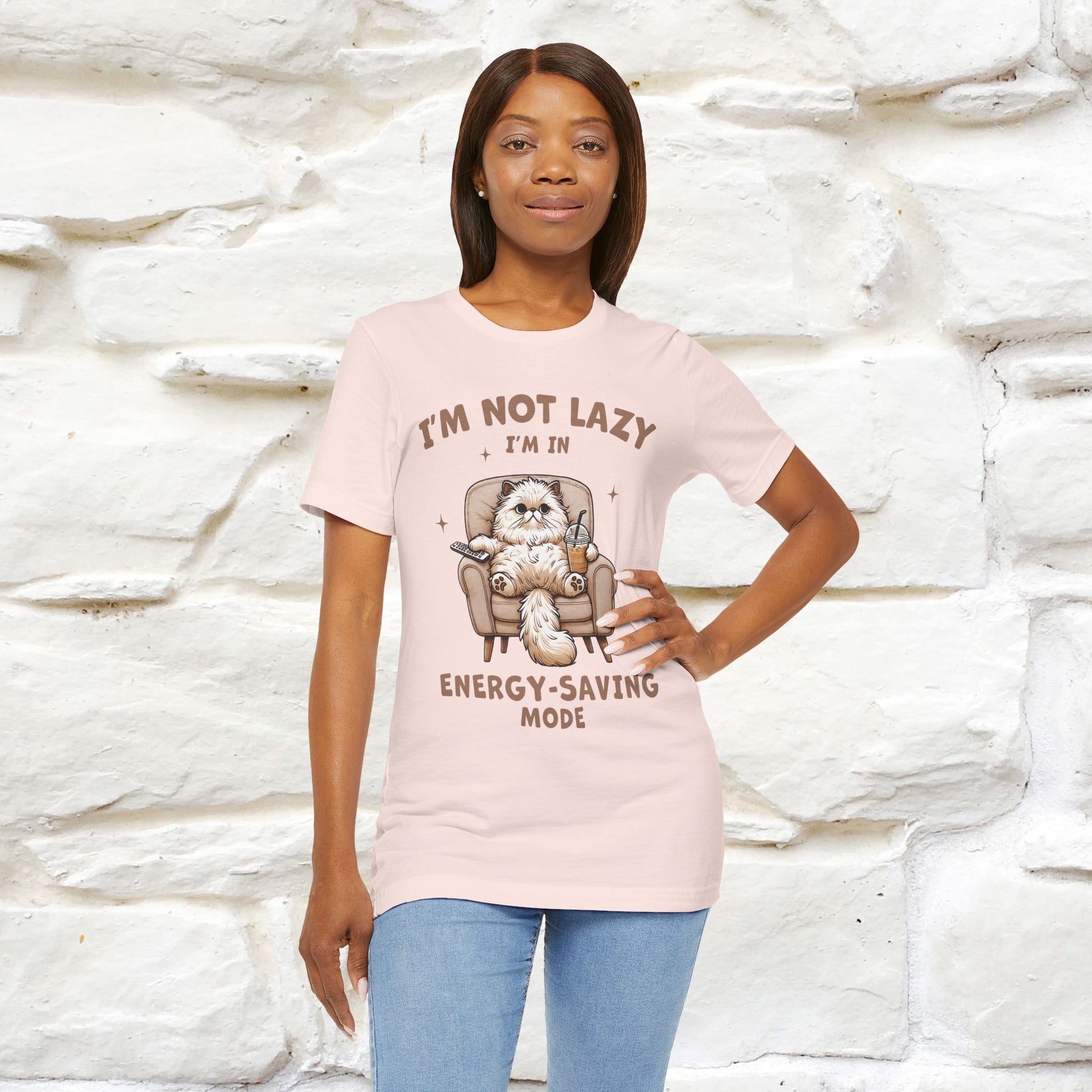 "I'm Not Lazy I'm In Energy-Saving Mode " Cat T-shirt |Nunu&Miao Studio - Nunu&Miao Studio