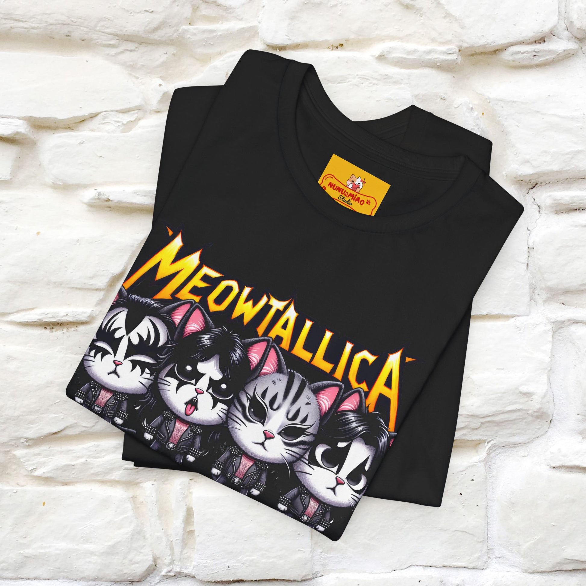 Meowtallica T-Shirt | Rock-Inspired Cat Tee| Nunu&Miao Studio - Nunu&Miao Studio