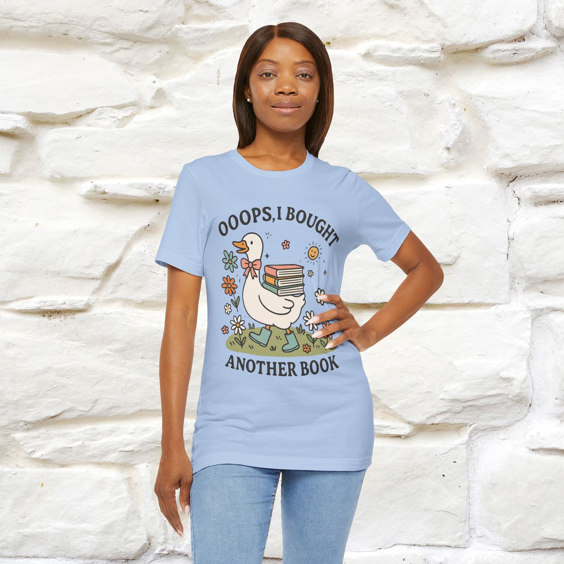 "Oooops I Bought Another Book" Funny Goose T-shirt |Nunu&Miao Studio - Nunu&Miao Studio