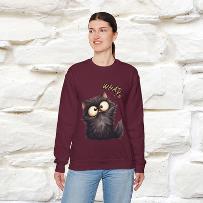 "What'' |Cat Sweatshirt | Nunu&Miao Studio