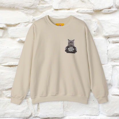 "I Hate Morning People'' |Cat Sweatshirt | Nunu&Miao Studio