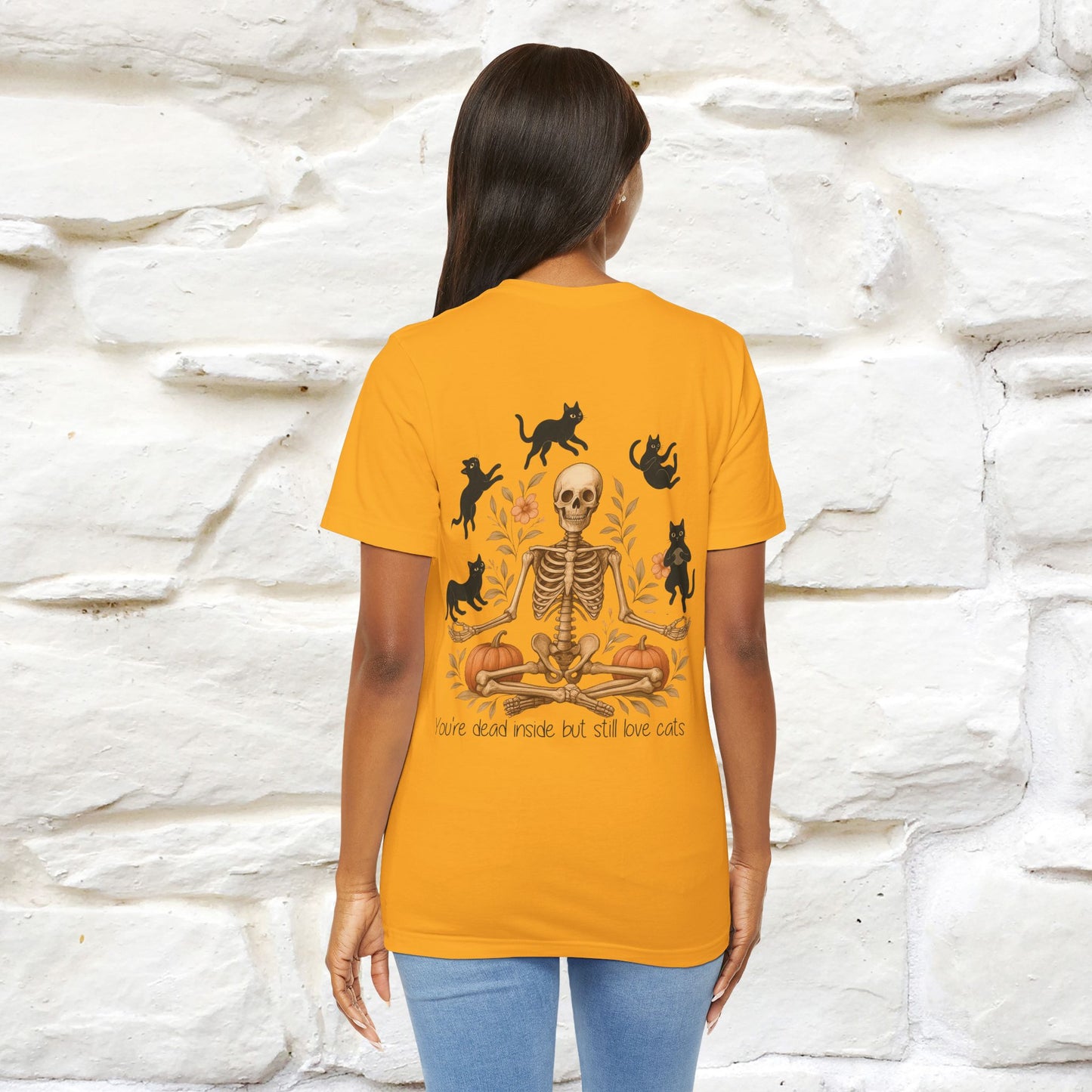 "You're Dead Inside But Still Love Cats " Halloween Cat T-shirt |Nunu&Miao Studio - Nunu&Miao Studio