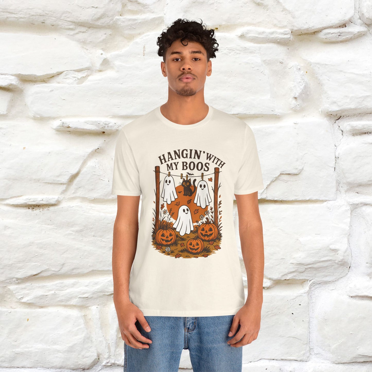 "Hanging With My Boos" Halloween Cat T-shirt |Nunu&Miao Studio - Nunu&Miao Studio
