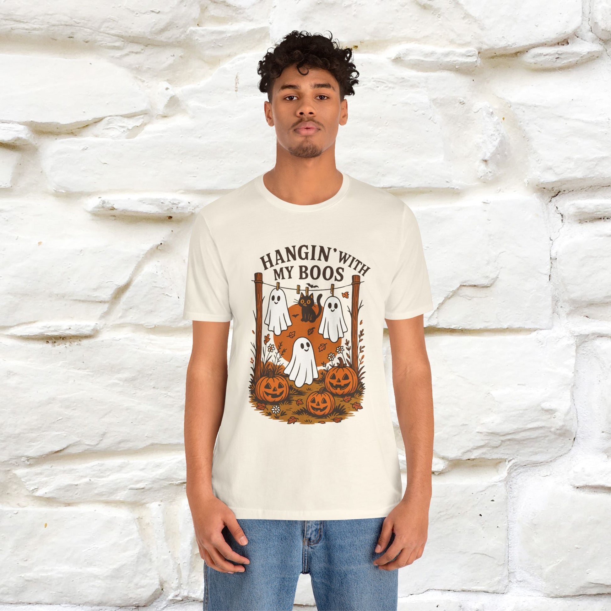 "Hanging With My Boos" Halloween Cat T-shirt |Nunu&Miao Studio - Nunu&Miao Studio