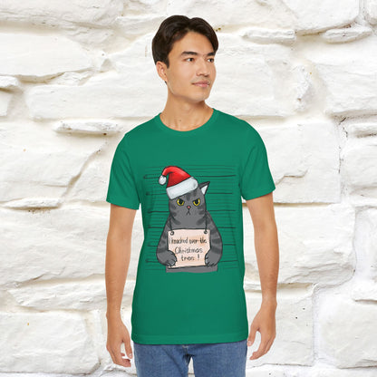 "I Knocked Over The Christmas Tree " |Funny Cat T-Shirt | Nunu&Miao Studio