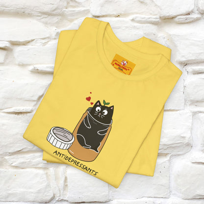 "Antidepressants" Cat T-Shirt | Front & Back Design | Nunu&Miao Studio - Nunu&Miao Studio