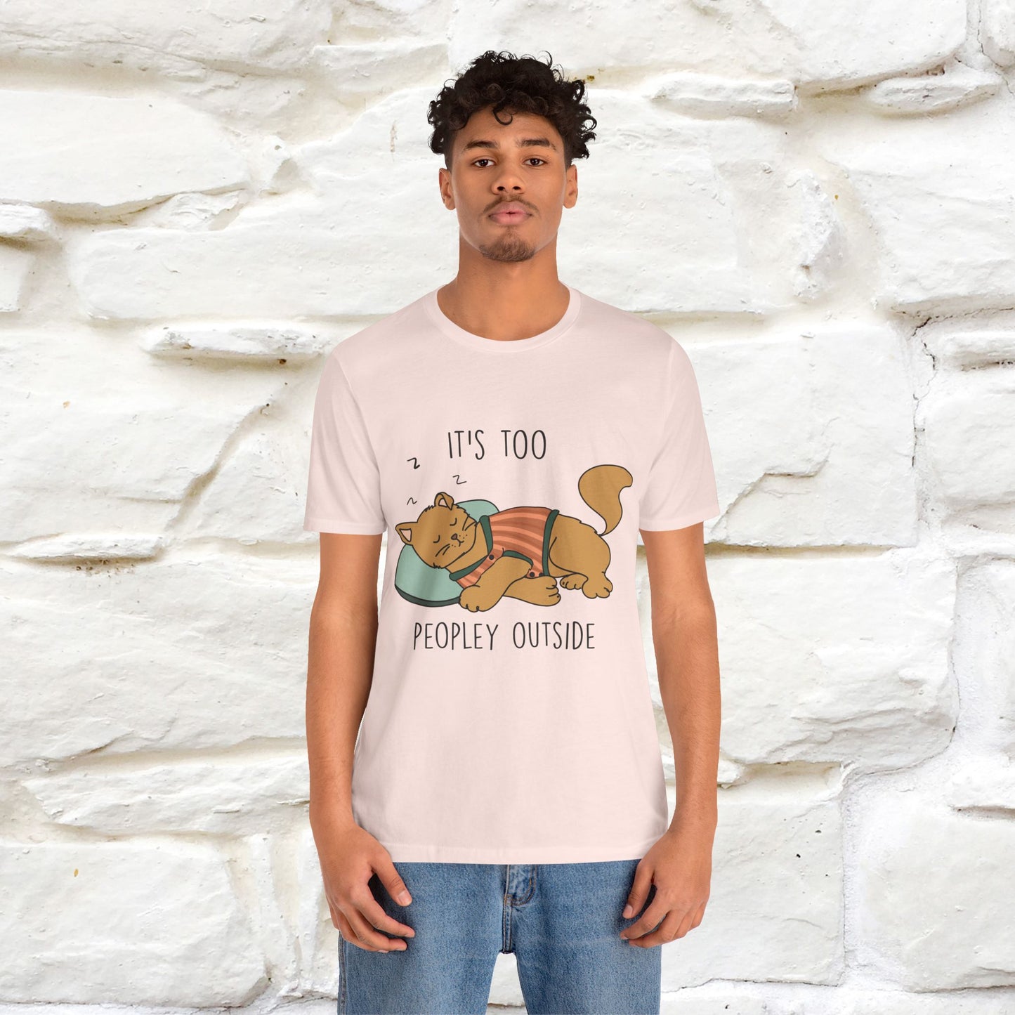 ''It’s Too Peopley Outside'' | Funny Cat T-Shirt | Nunu&Miao Studio - Nunu&Miao Studio