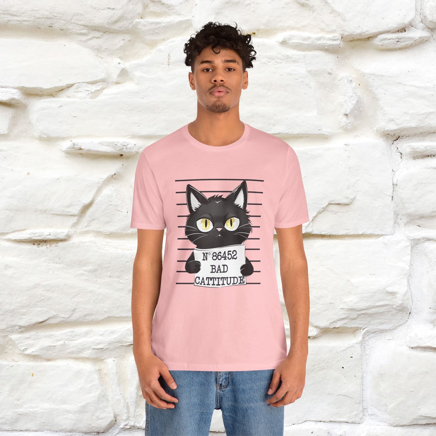 "Bad Cattitude" T-Shirt for Men & Women | 100% Cotton* - Nunu&Miao Studio