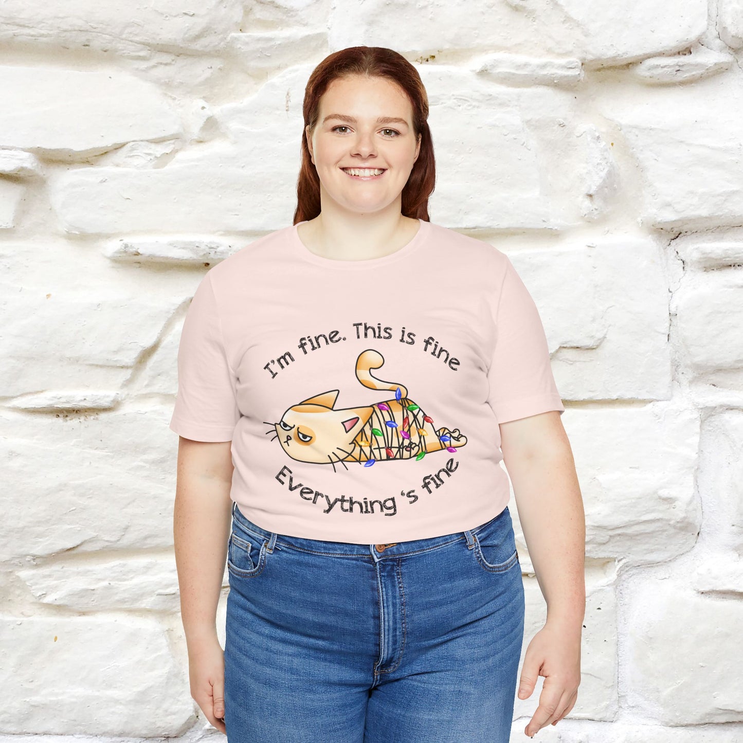 "This Is Fine" |Funny Cat T-Shirt | Nunu&Miao Studio