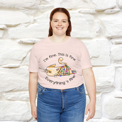 "This Is Fine" |Funny Cat T-Shirt | Nunu&Miao Studio