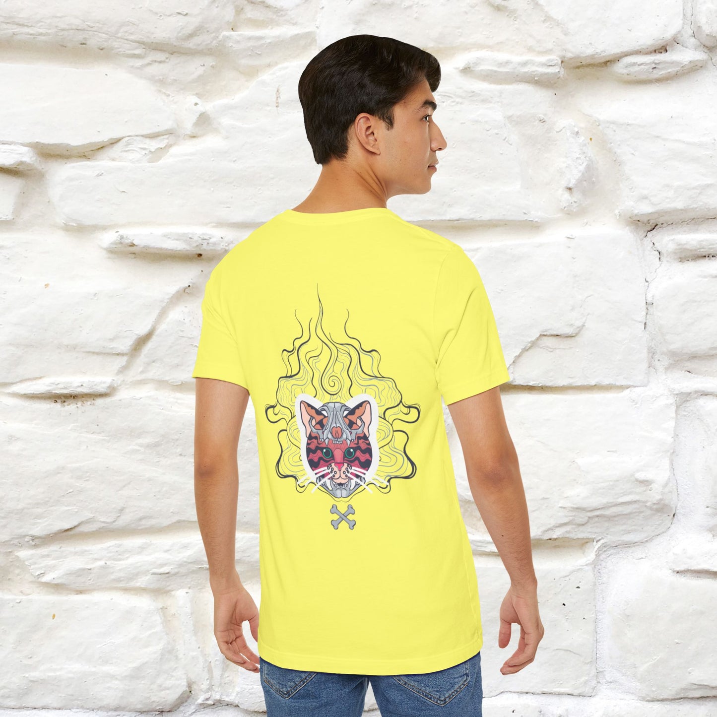 ''Air Fire Cat'' | Cat T-Shirt Front and Back Design | Nunu&Miao Studio - Nunu&Miao Studio