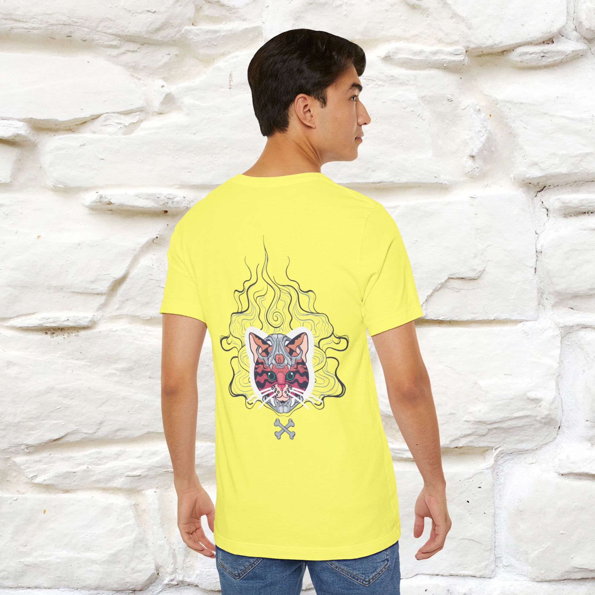 ''Air Fire Cat'' | Cat T-Shirt Front and Back Design | Nunu&Miao Studio - Nunu&Miao Studio