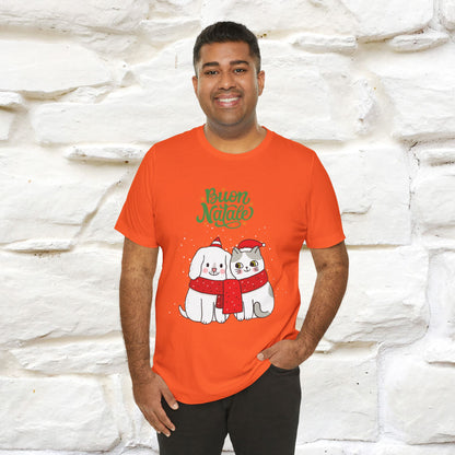''Buon Natale Cat and Dog'' Christmas T-shirt  | Nunu&Miao Studio - Nunu&Miao Studio