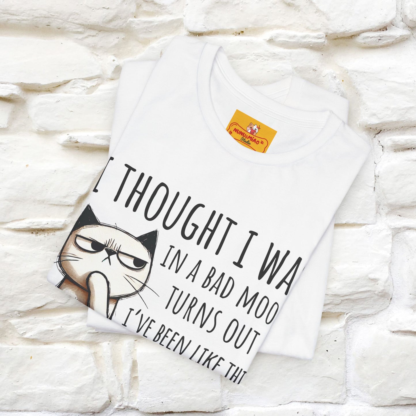 "I Thought I was In A Bad Mood.. " Cat  T-shirt |Nunu&Miao Studio - Nunu&Miao Studio