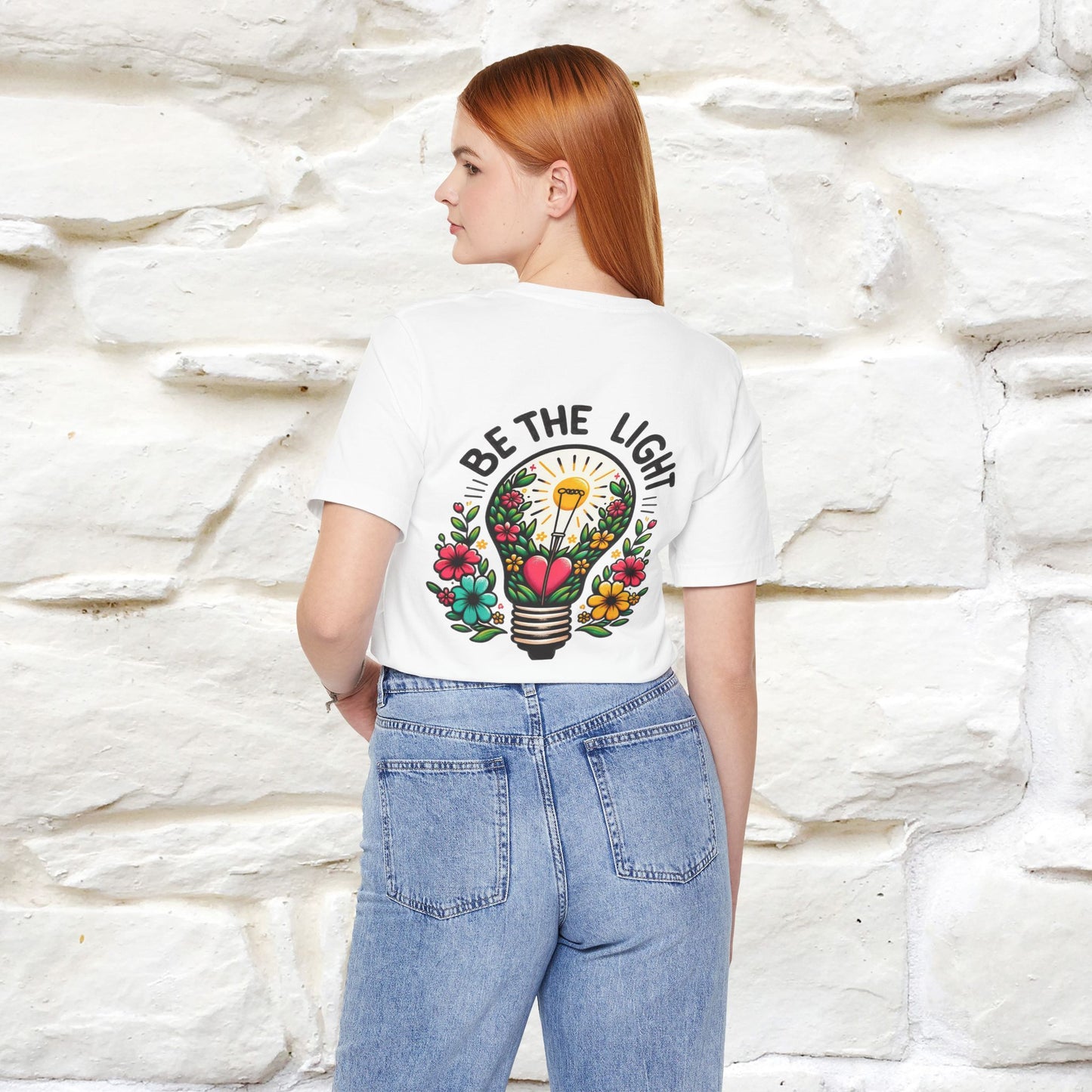 ''Be The Light" Cat T-Shirt| Front & Back Design | Nunu&Miao Studio - Nunu&Miao Studio