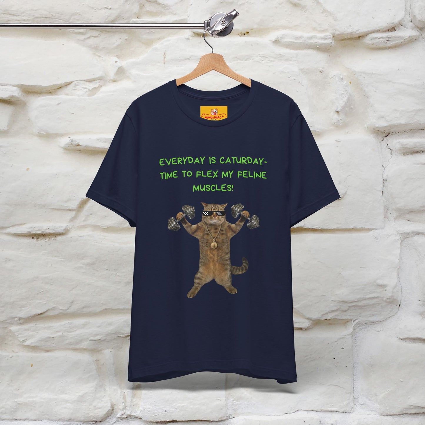 "Everyday Is Caturday – Flex My Feline Muscle"| Funny Cat T-Shirt  |Nunu&Miao Sudio - Nunu&Miao Studio