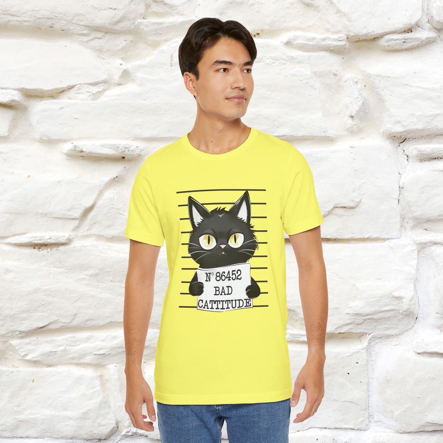 "Bad Cattitude" T-Shirt for Men & Women | 100% Cotton* - Nunu&Miao Studio