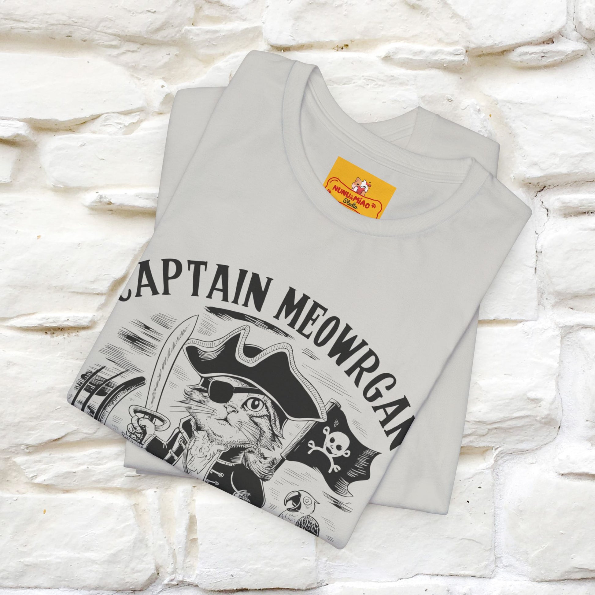 Captain Meowrgan Treasure Hunter |  |Cat T-Shirt | Nunu&Miao Studio - Nunu&Miao Studio