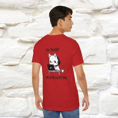 ''Go Away, I’m Introverting'' Cat T-Shirt | Nunu & Miao Studio - Nunu&Miao Studio