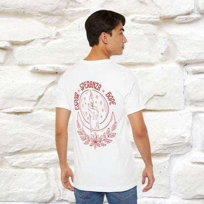 "Espoir Speranza Hope'' Cat T-Shirt Front and Back Design | Nunu&Miao Studio - Nunu&Miao Studio