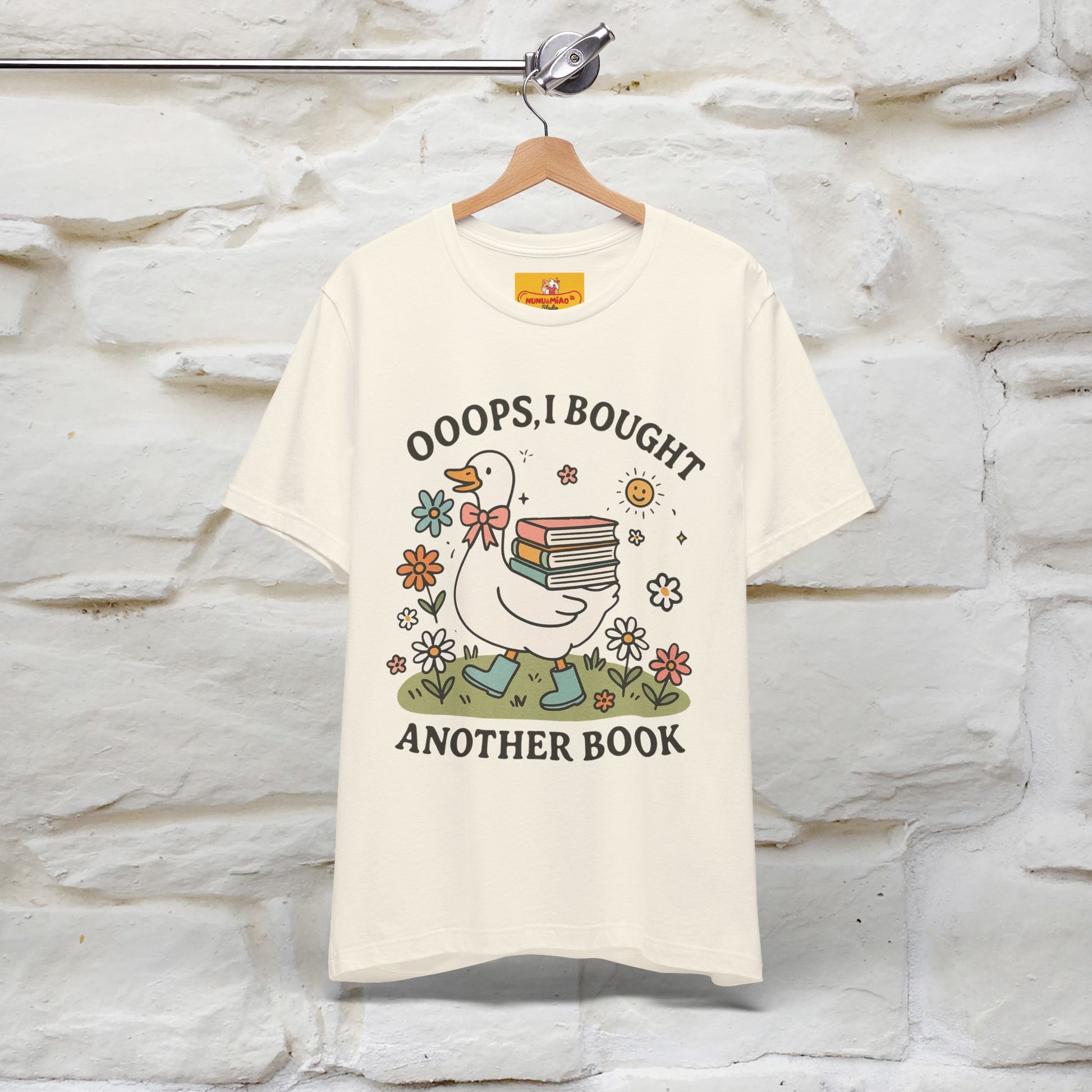 "Oooops I Bought Another Book" Funny Goose T-shirt |Nunu&Miao Studio - Nunu&Miao Studio
