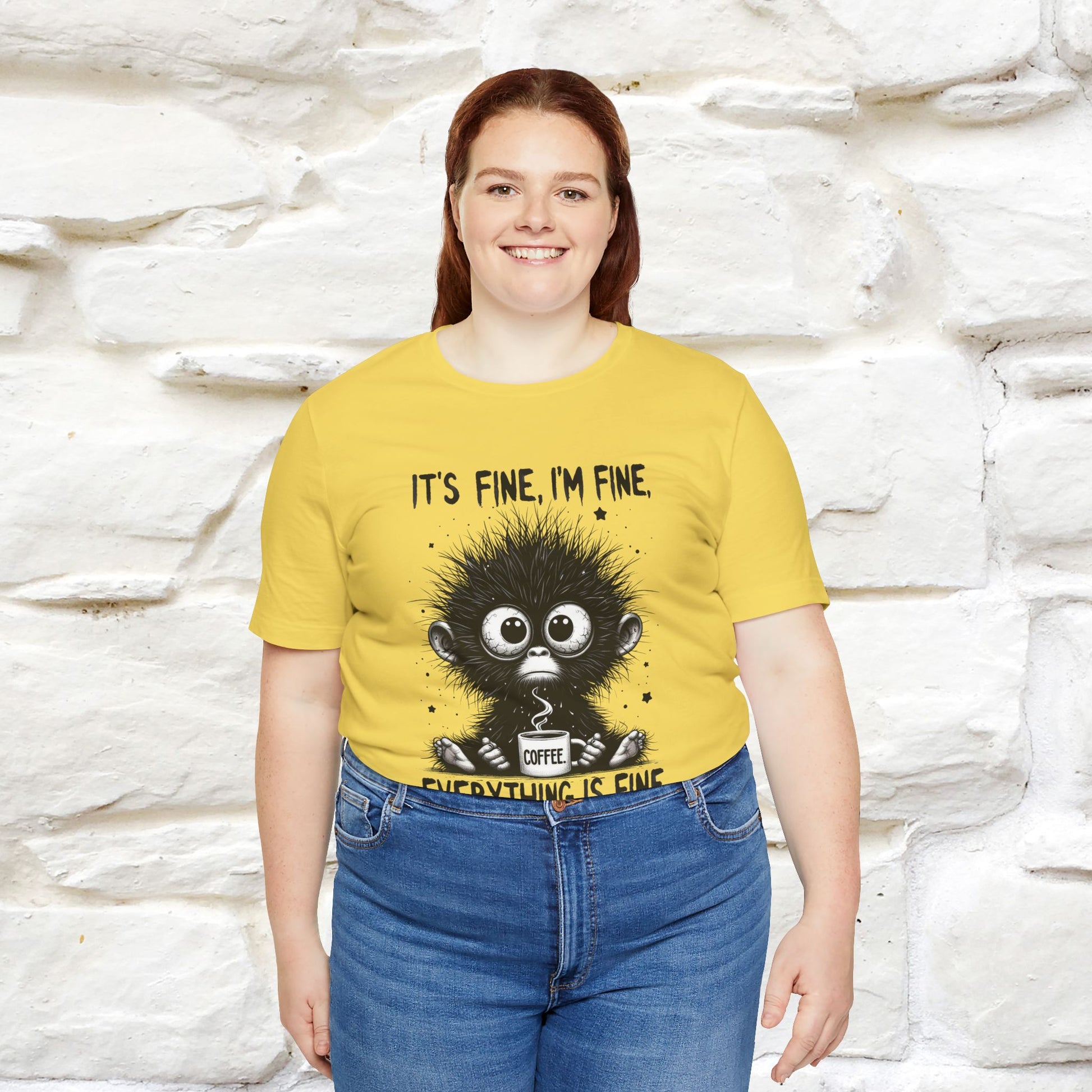 "It's Fine I'm Fine Everything Is Fine" |Monkey T-Shirt | Nunu&Miao Studio - Nunu&Miao Studio