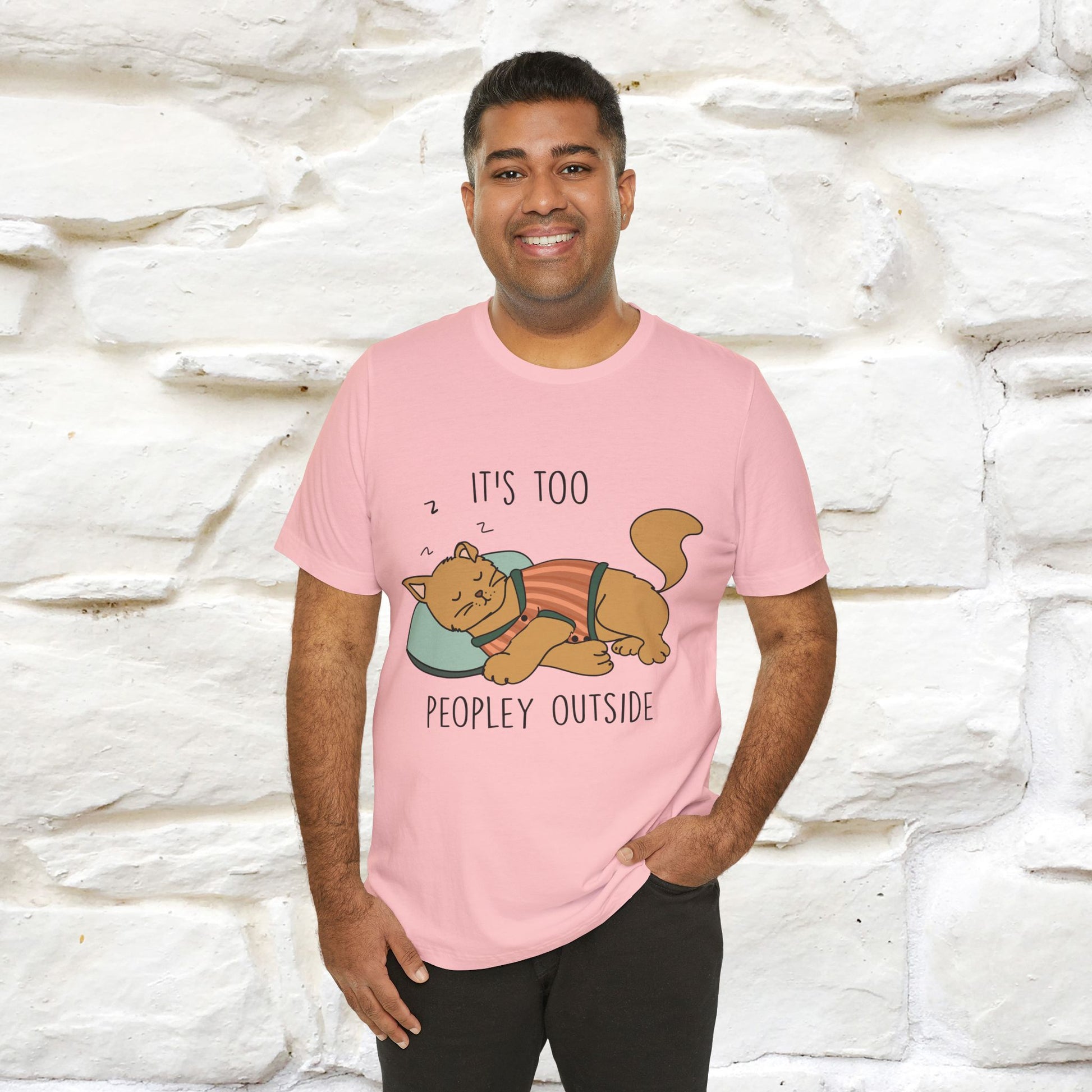 ''It’s Too Peopley Outside'' | Funny Cat T-Shirt | Nunu&Miao Studio - Nunu&Miao Studio
