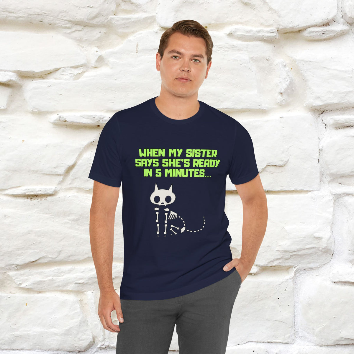 “When my sister says she’s ready in 5 minutes…” | Cat T-Shirt | Nunu&Miao Studio