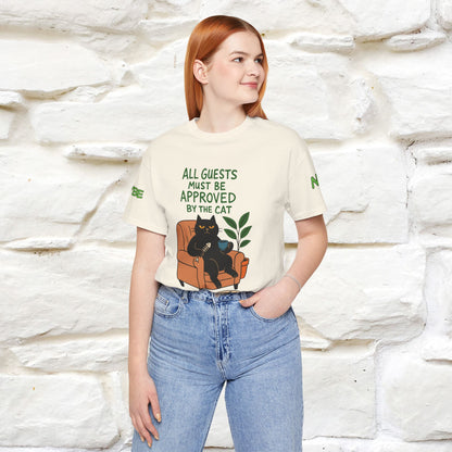 "All Guest Must Be Approved By The Cat - NO,MAYBE" Cat T-shirt |Nunu&Miao Studio - Nunu&Miao Studio