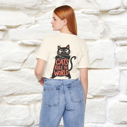 “Cats Rule The World” |Cat T-Shirt | Front & Back Design | Nunu&Miao Studio