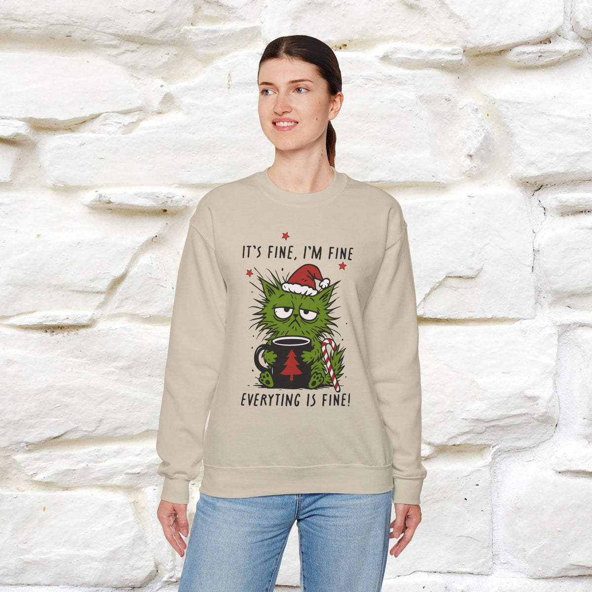 ''It's Fine, Iam Fine...'' |Christmas Sweatshirt | Nunu&Miao Studio