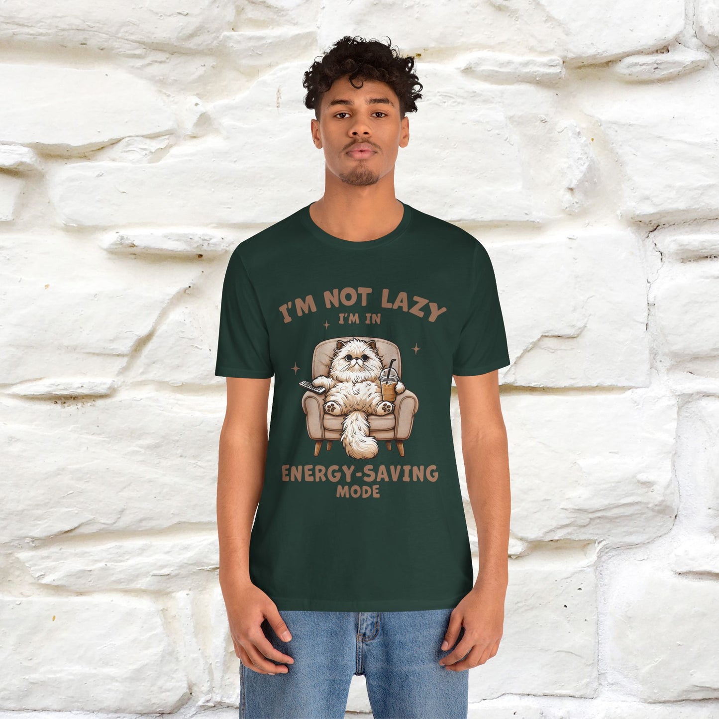 "I'm Not Lazy I'm In Energy-Saving Mode " Cat T-shirt |Nunu&Miao Studio - Nunu&Miao Studio