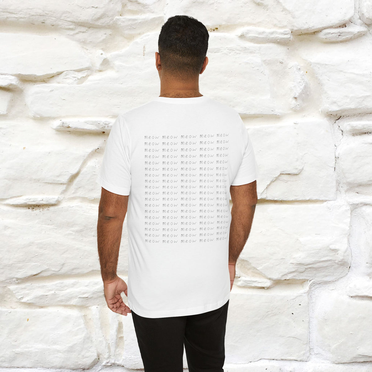 "Meow Meow Meow" Cat T-Shirt | Front & Back Design | Nunu&Miao Studio