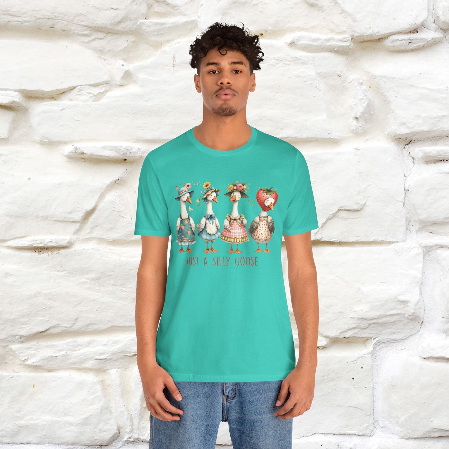 "Just A Silly Goose" Cute T-shirt |Nunu&Miao Studio - Nunu&Miao Studio