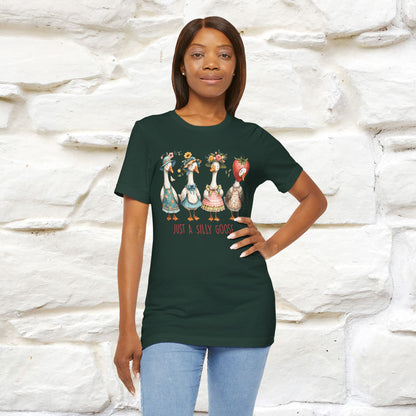 "Just A Silly Goose" Cute T-shirt |Nunu&Miao Studio - Nunu&Miao Studio